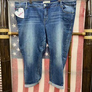 NWT Slink Jeans plus size high waist stretch denim pant curvy crop sexy straight